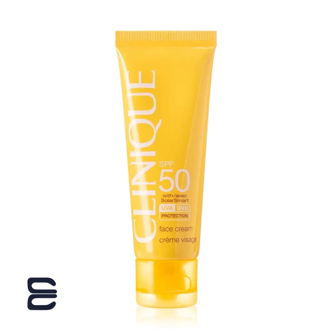کرم ضد آفتاب کلینیک ضد پیری و جوانساز بی رنگ SPF50 حجم 50 میلی لیتر