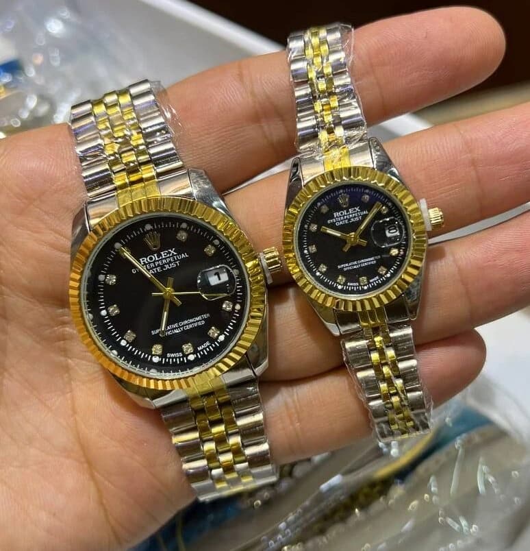 ست ساعت رولکس طرح Datejust با بند استیل — تصویر ۴