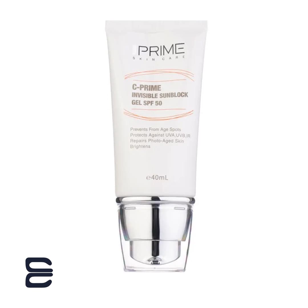 ژل ضد آفتاب پریم بی رنگ حاوی ویتامین سی C-PRIME SPF50 حجم 40 میلی لیتر
