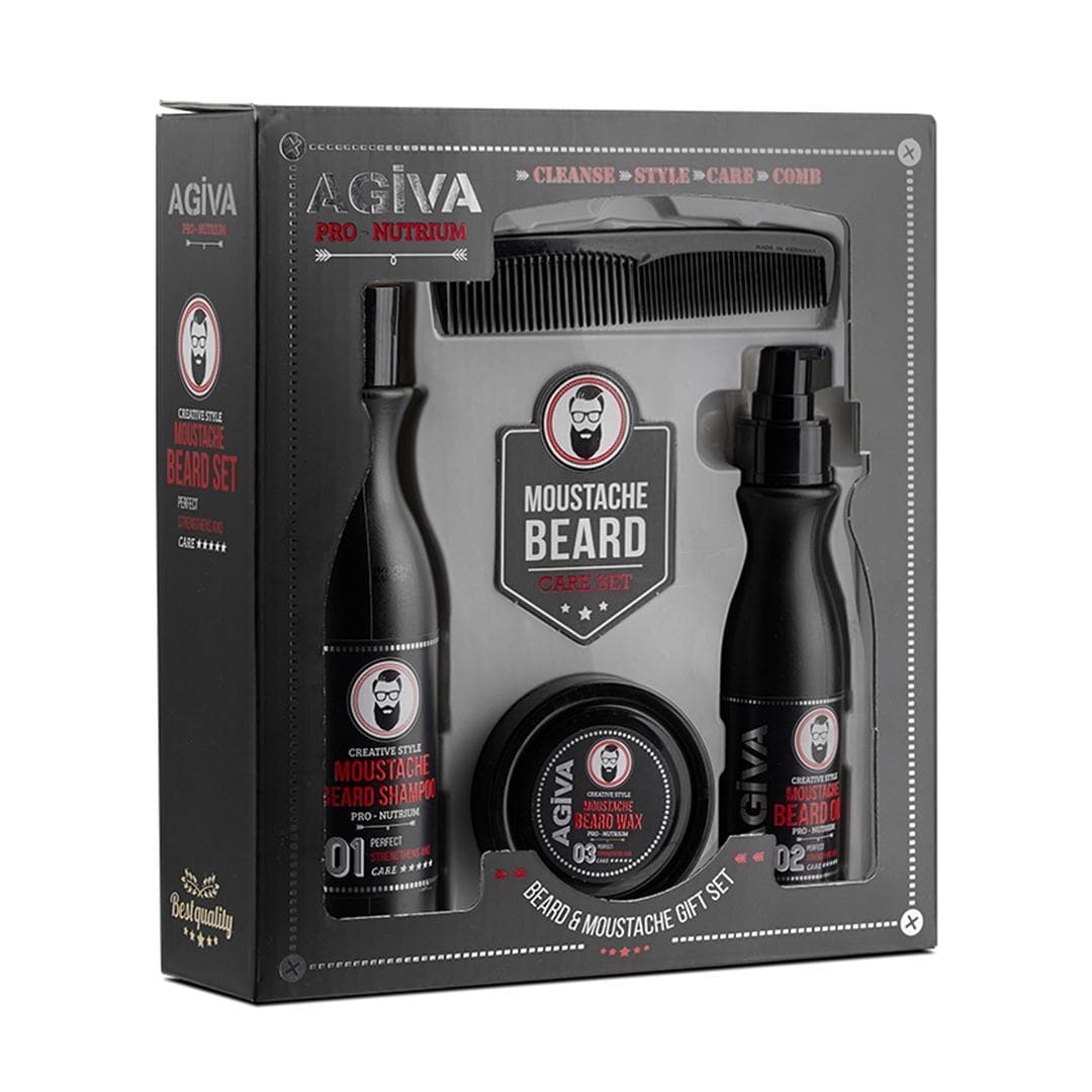کیت مراقبت ریش و سبیل آگیوا مدل AGIVA BEARD & MUSTACHE