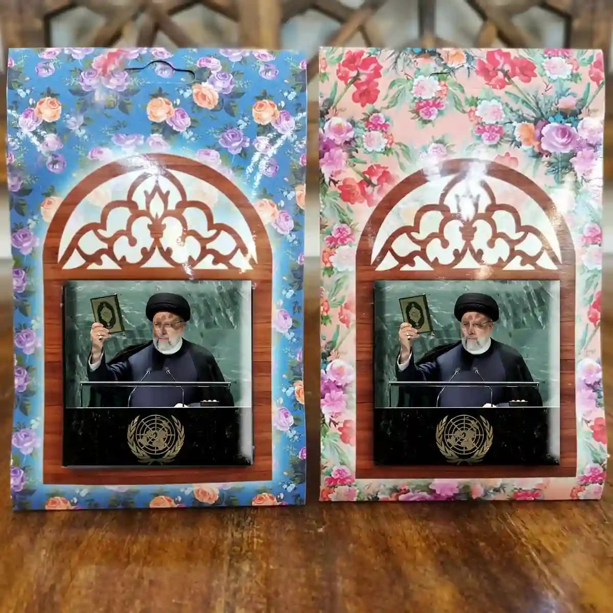 تندیس کاشی پنجره ای شهید رئیسی در سازمان ملل مدل 2Z47 — تصویر ۵