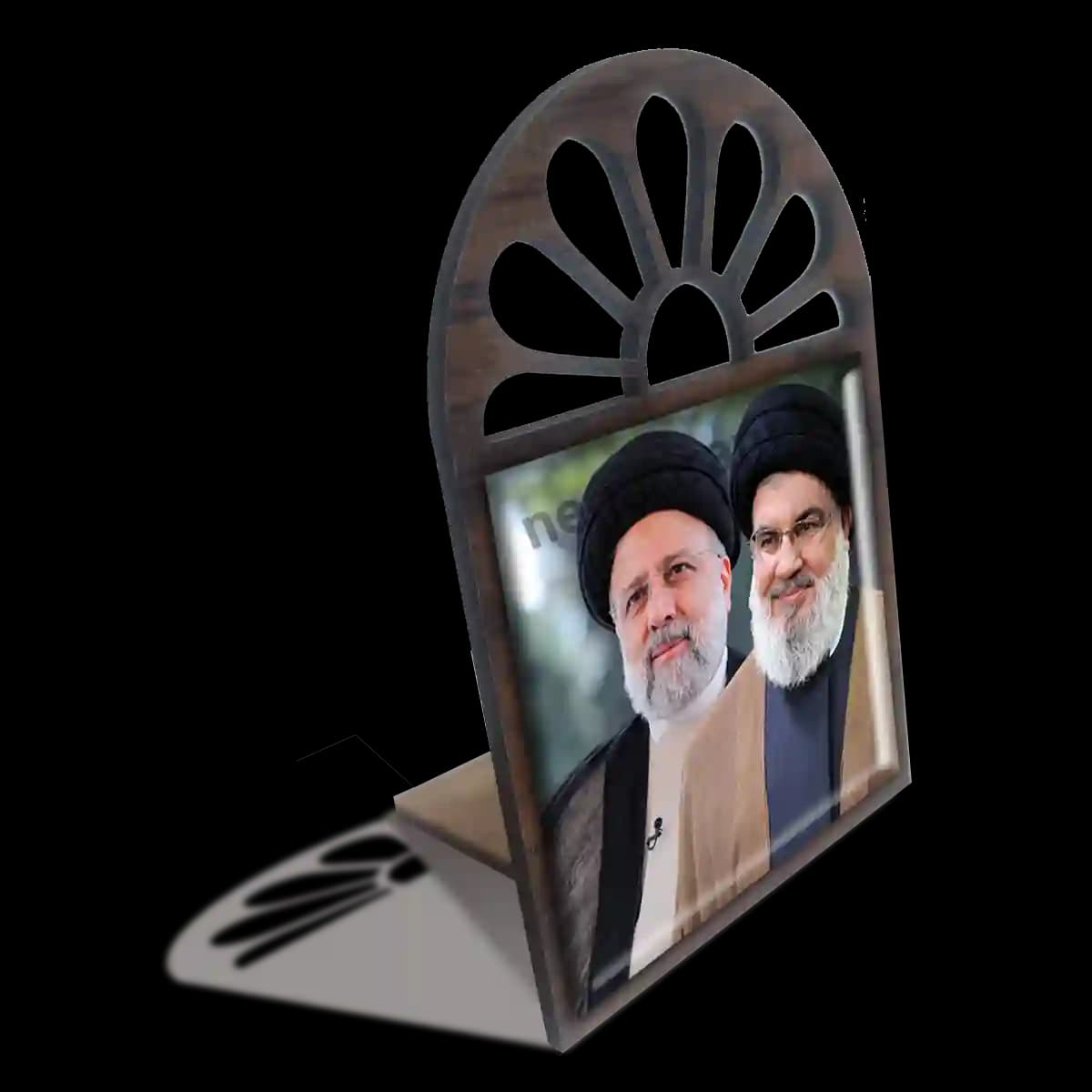 تندیس کاشی پنجره ای شهید نصرالله و رئیسی مدل 2Z46 — تصویر ۴