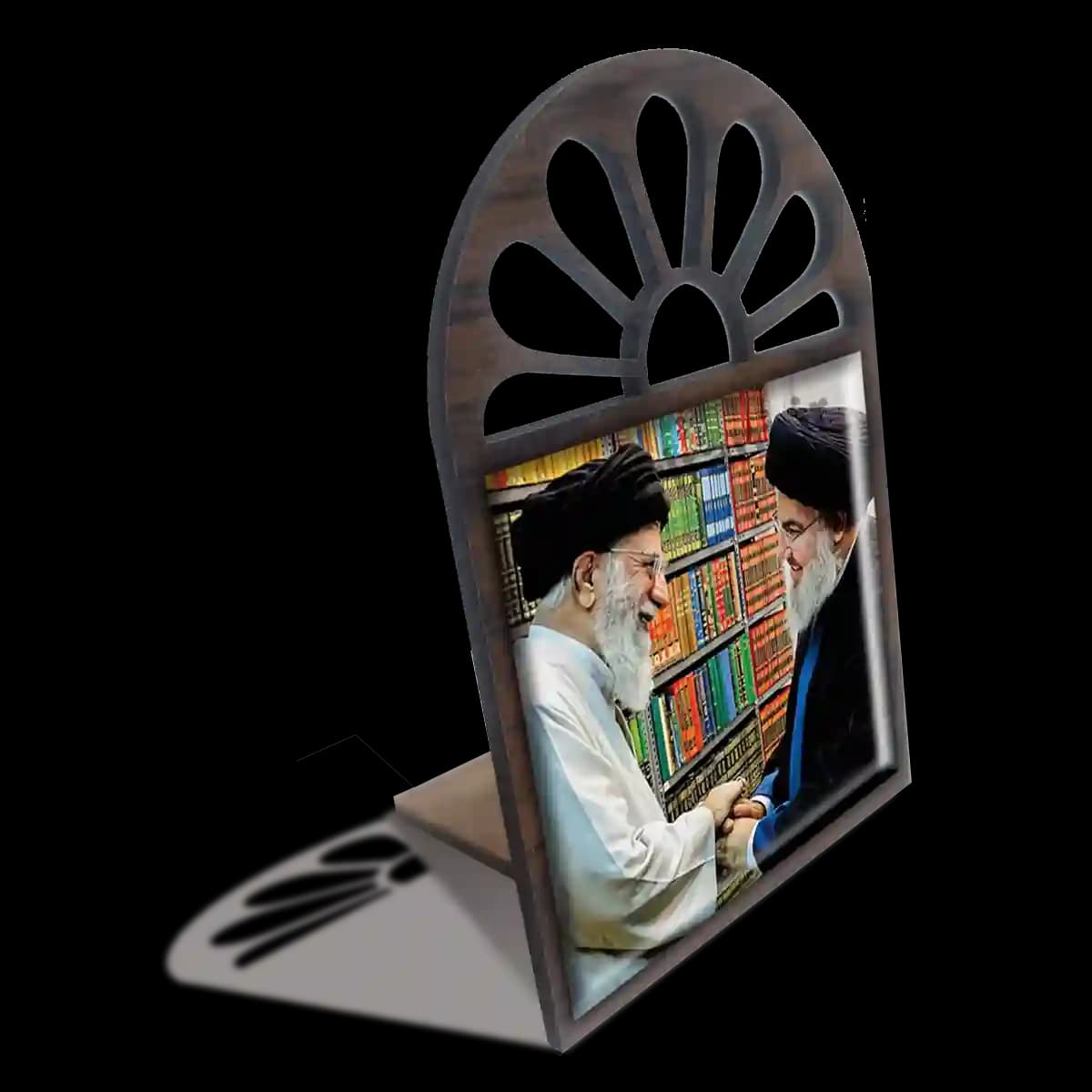 تندیس کاشی پنجره ای شهید نصرالله و رهبری مدل 2Z44 — تصویر ۴