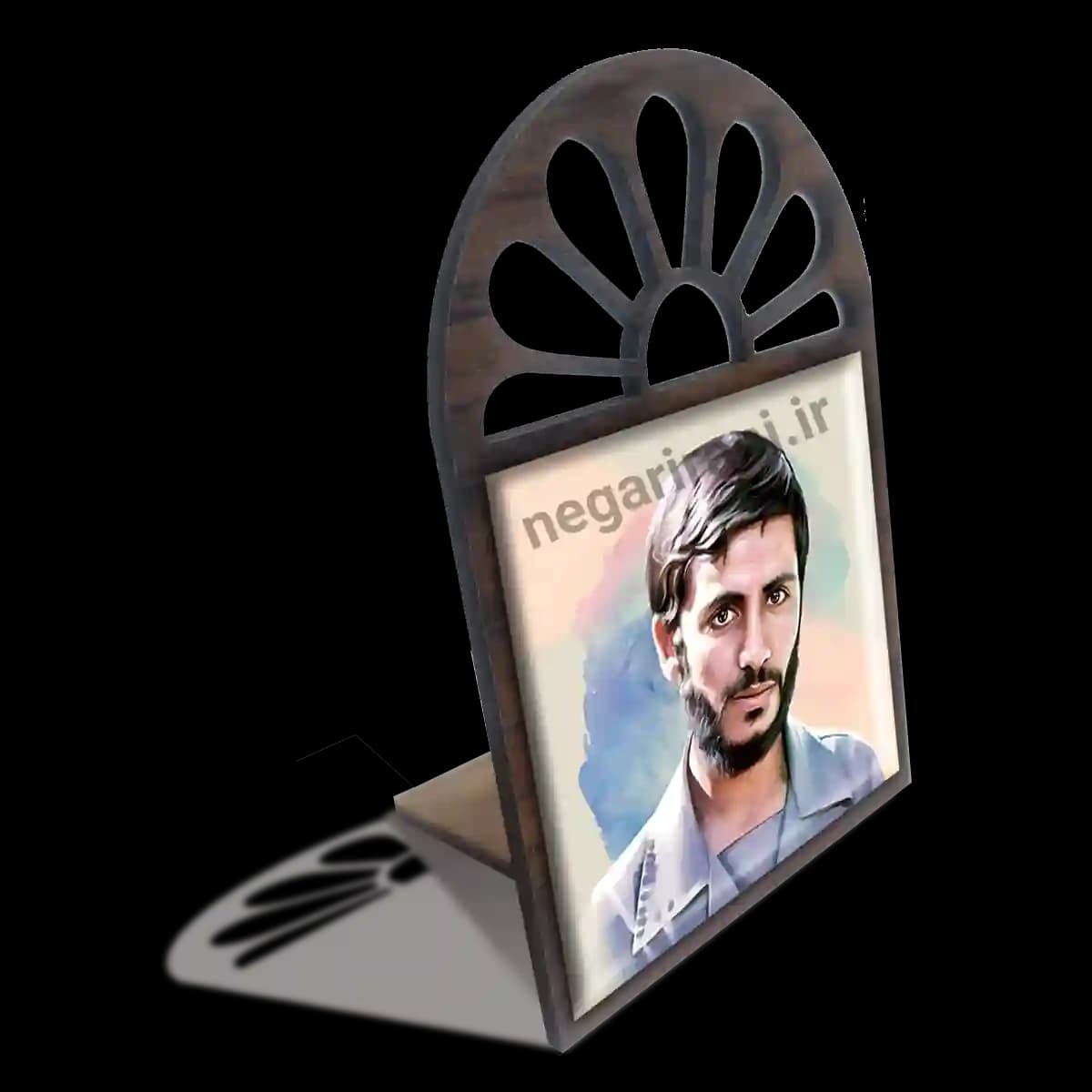 تندیس کاشی پنجره ای شهید همت مدل 2Z18 — تصویر ۴