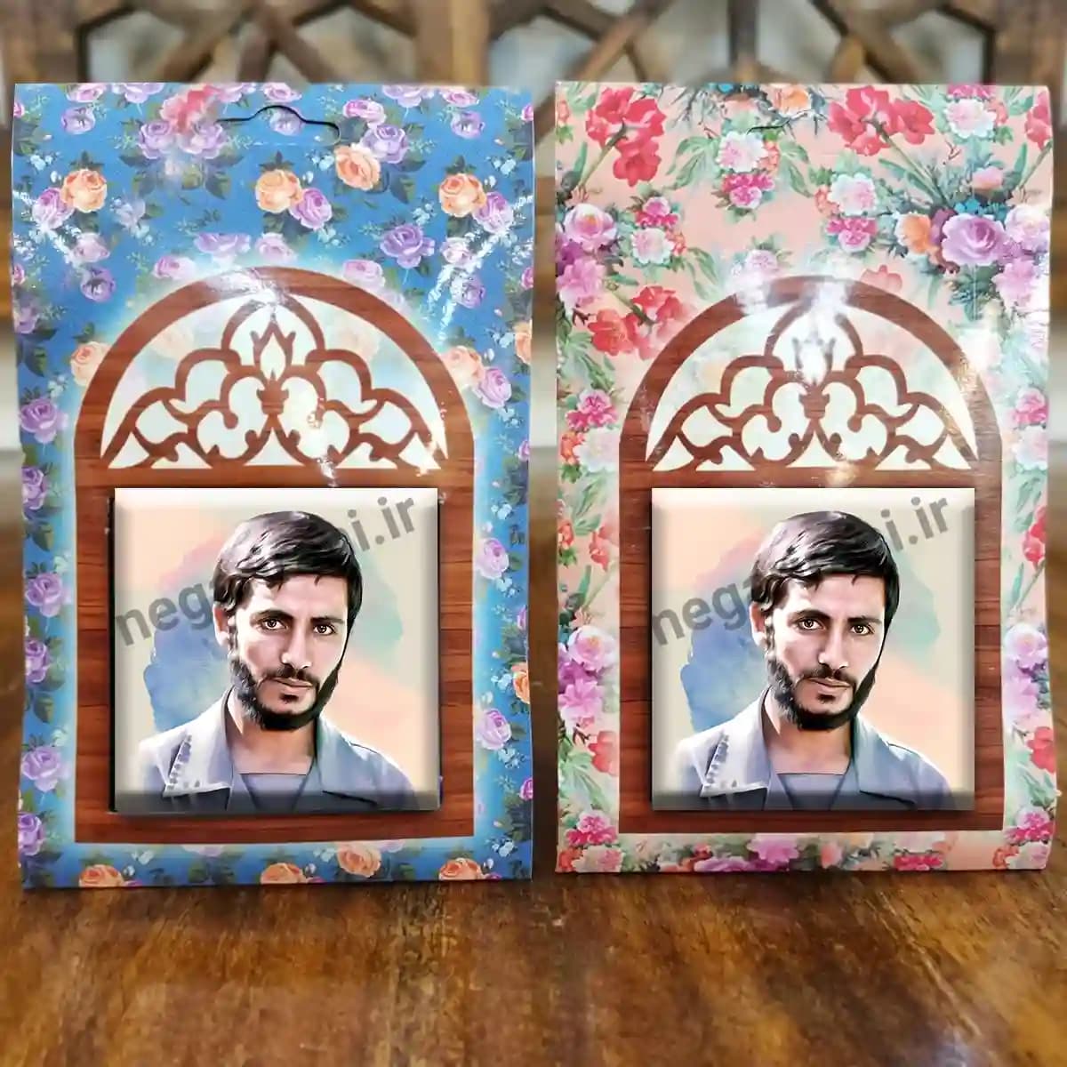 تندیس کاشی پنجره ای شهید همت مدل 2Z18 — تصویر ۵