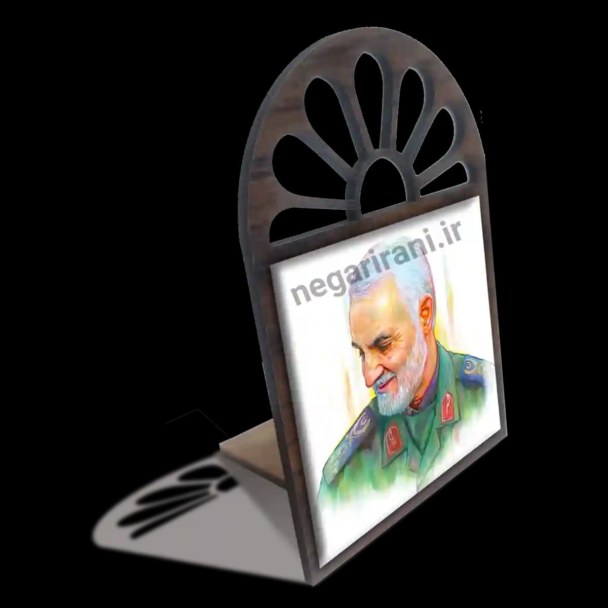 تندیس کاشی پنجره ای نقاشی حاج قاسم مدل 2ZG139 — تصویر ۴