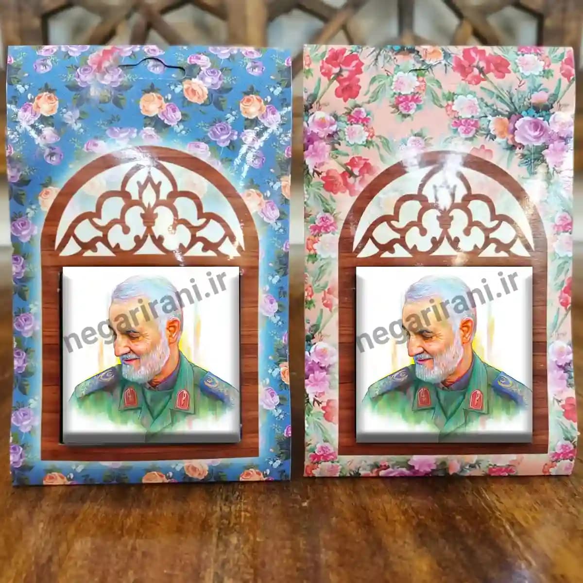 تندیس کاشی پنجره ای نقاشی حاج قاسم مدل 2ZG139 — تصویر ۵