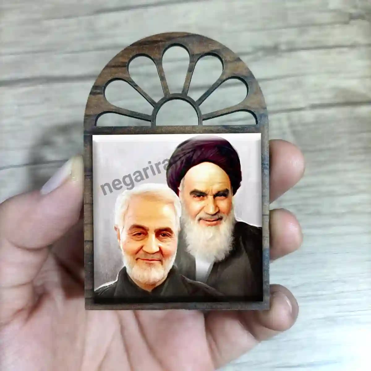 تندیس کاشی پنجره ای سرباز روح الله و رهبری مدل 2ZG115 — تصویر ۳