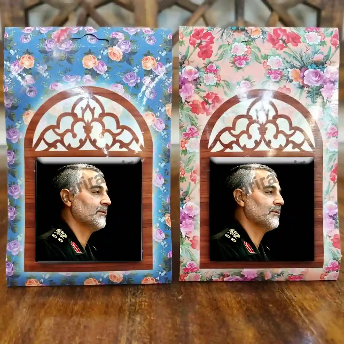 تندیس کاشی پنجره ای شهید حاج قاسم سلیمانی مدل 2ZG112 — تصویر ۵