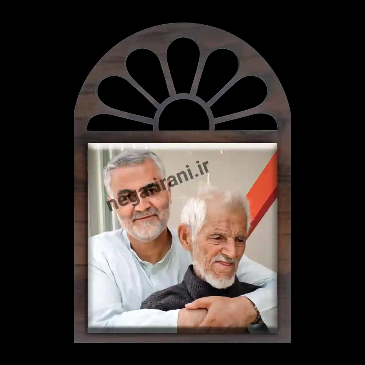 تندیس کاشی پنجره ای استقبال امام و شهدا از حاج قاسم مدل 2ZG109
