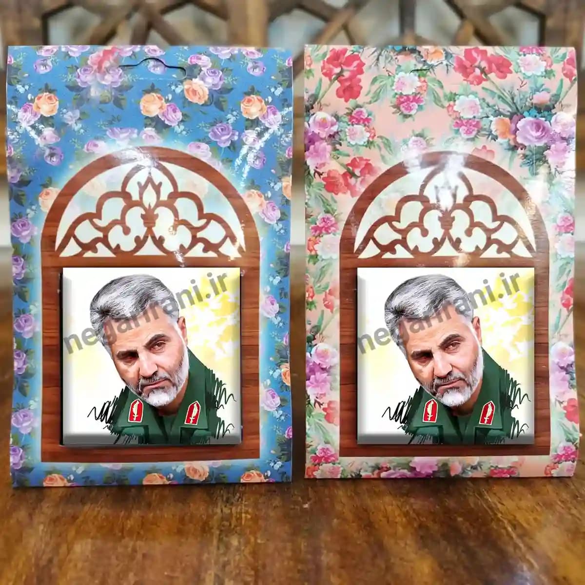 تندیس کاشی پنجره ای شهید حاج قاسم مدل 2ZG132 — تصویر ۵