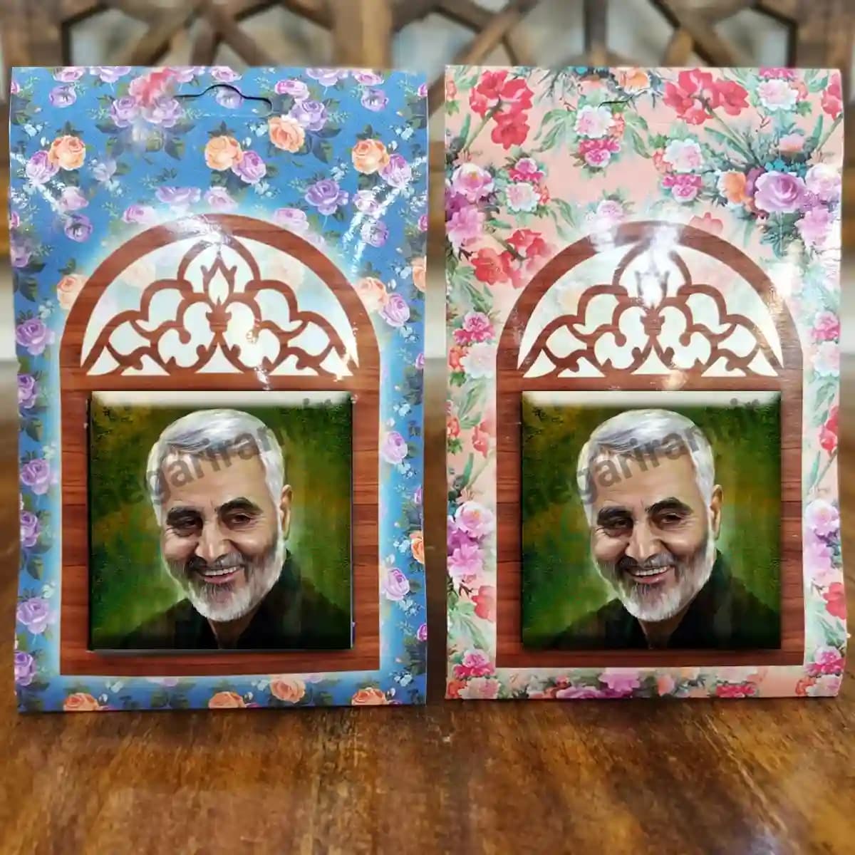 تندیس کاشی پنجره ای حاج قاسم سلیمانی مدل 2ZG131 — تصویر ۵