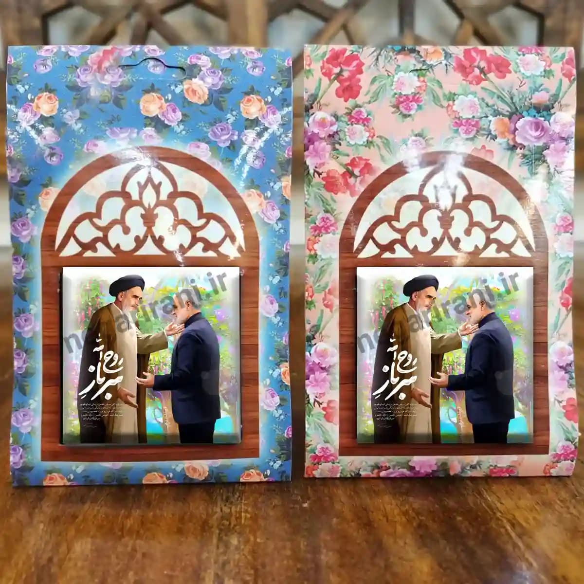 تندیس کاشی پنجره ای سردار قاسم سلیمانی مدل 2ZG129 — تصویر ۵