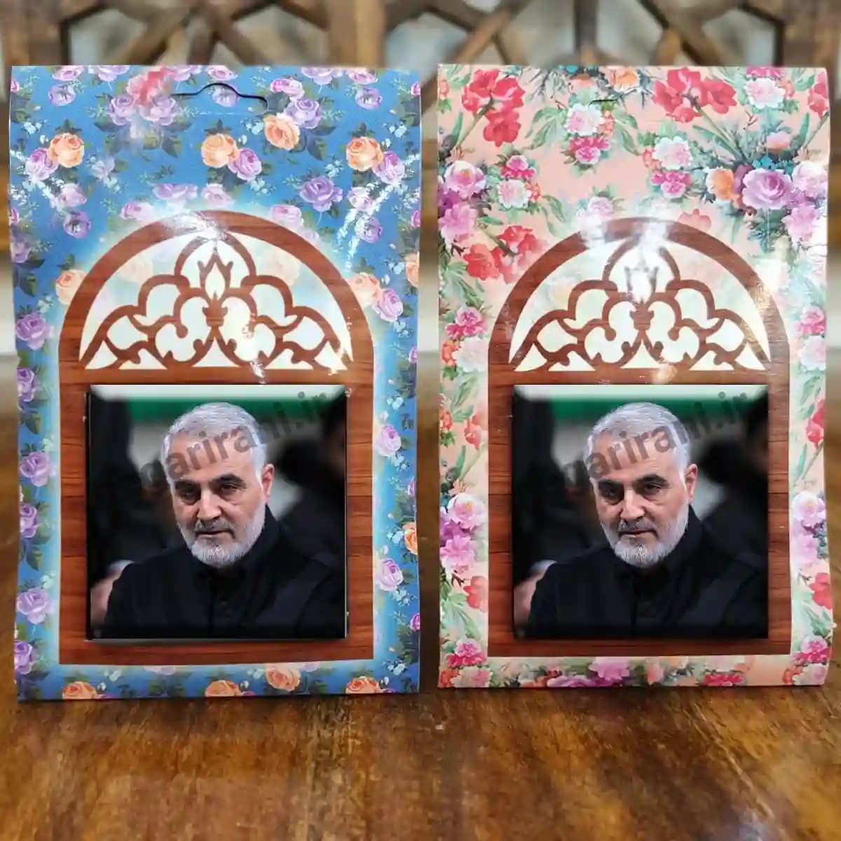 تندیس کاشی پنجره ای سردار سلیمانی و پدرش مدل 2ZG122 — تصویر ۵