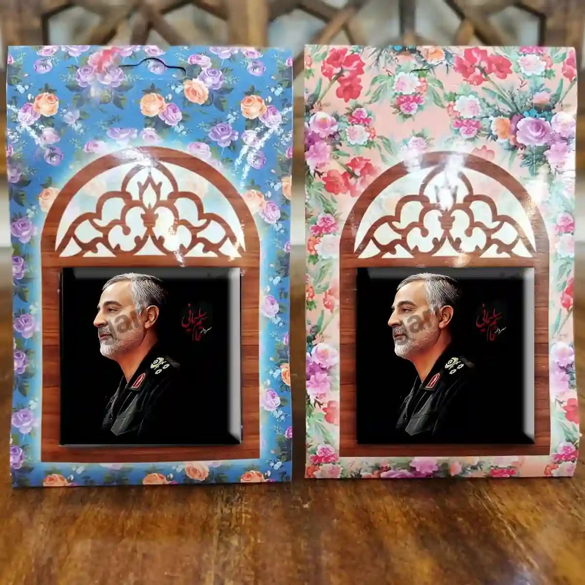 تندیس کاشی پنجره ای سردار قاسم سلیمانی مدل 2ZG94 — تصویر ۵