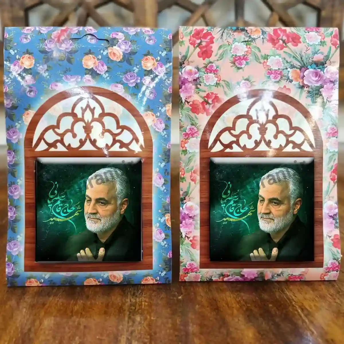 تندیس کاشی پنجره ای شهید حاج قاسم سلیمانی مدل 2ZG86 — تصویر ۵