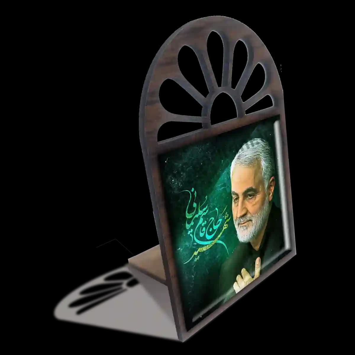 تندیس کاشی پنجره ای شهید حاج قاسم سلیمانی مدل 2ZG86 — تصویر ۴