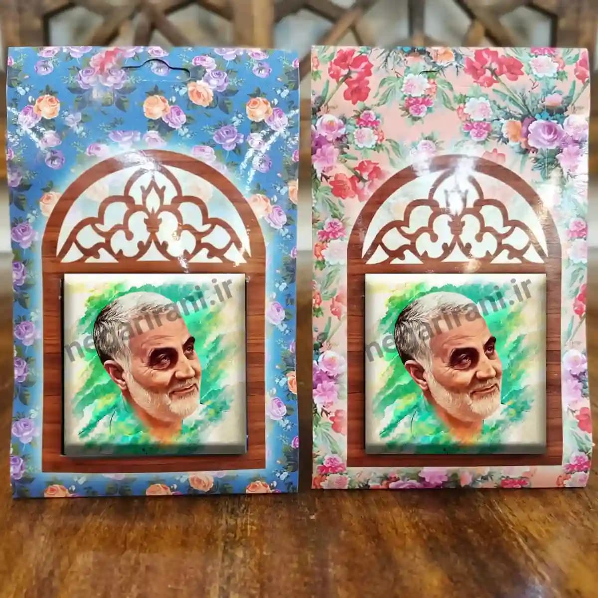 تندیس کاشی پنجره ای نقاشی شده حاج قاسم مدل 2ZG82 — تصویر ۵