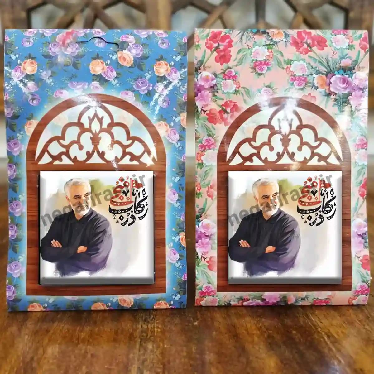 تندیس کاشی پنجره ای شهید حاج قاسم سلیمانی مدل 2ZG81 — تصویر ۵