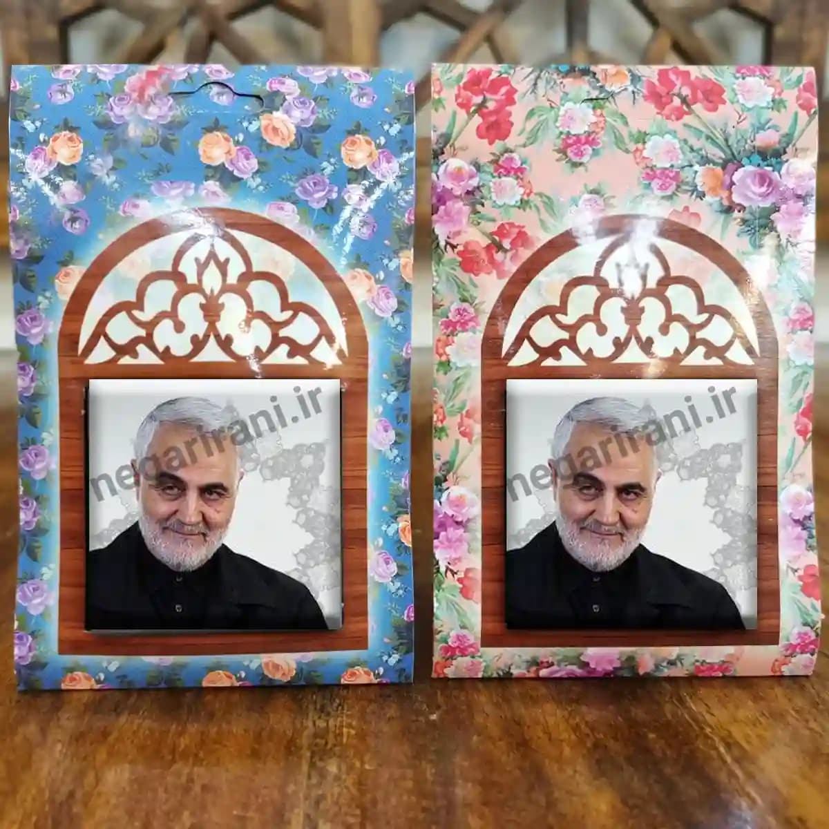 تندیس کاشی پنجره ای شهید حاج قاسم سلیمانی مدل 2ZG75 — تصویر ۵