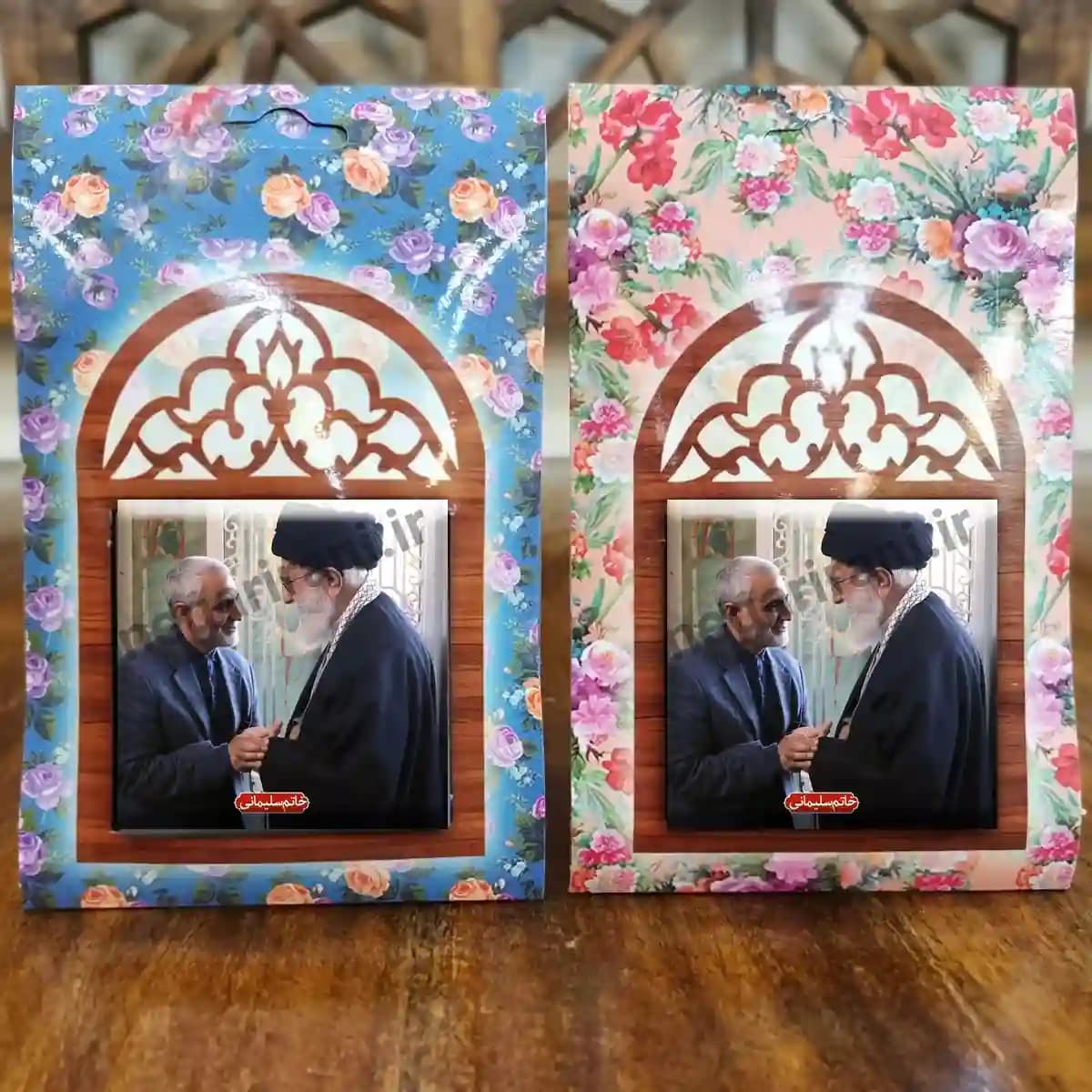 تندیس کاشی پنجره ای رهبری و خاتم سلیمانی مدل 2ZG71 — تصویر ۵