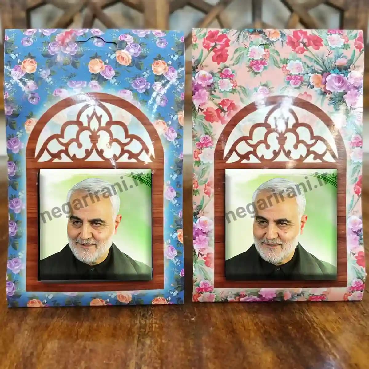 تندیس کاشی پنجره ای شهید سلیمانی مدل 2ZG65 — تصویر ۵