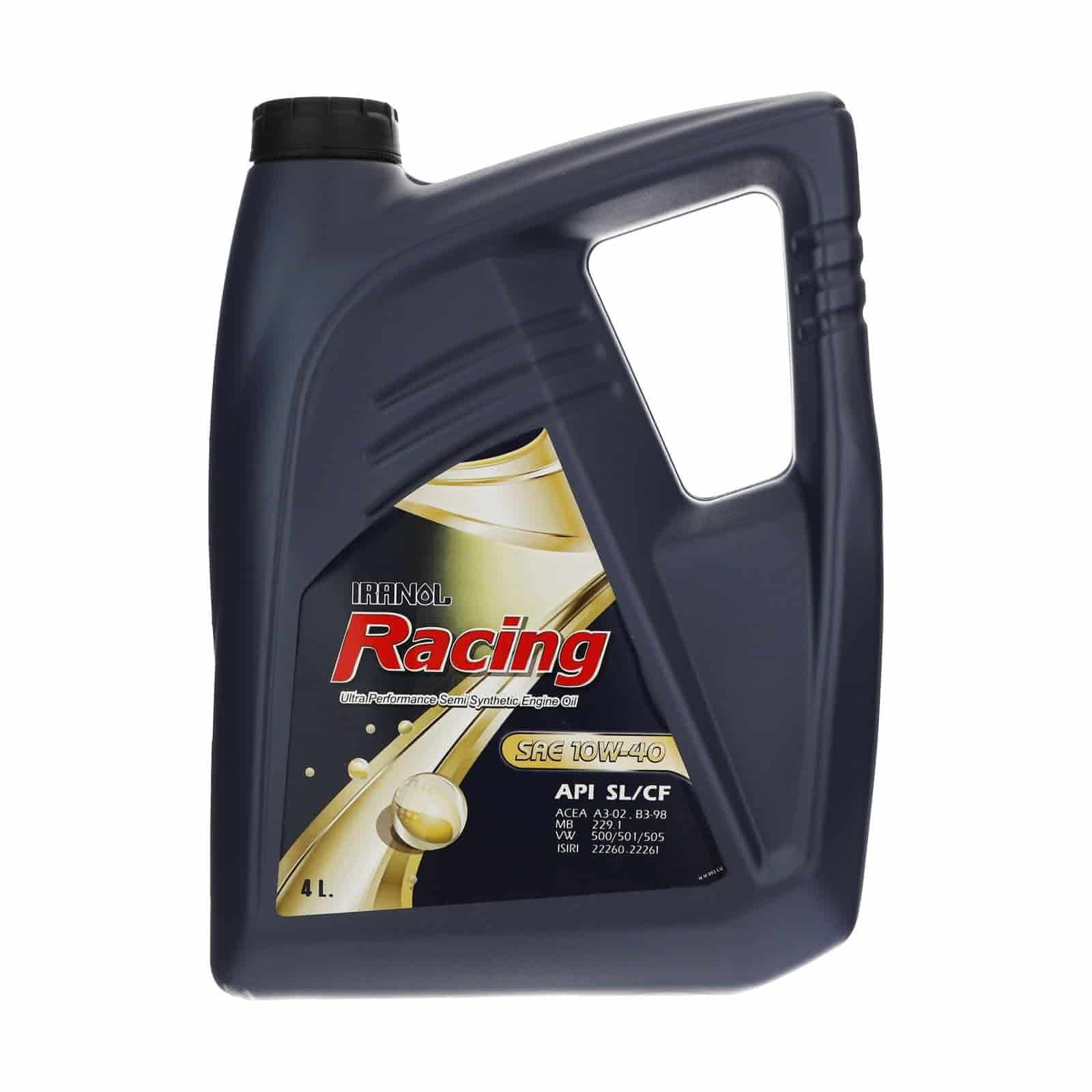 روغن موتور ایرانول مدل ریسینگ Racing SL 10W40 حجم 4 لیتر
