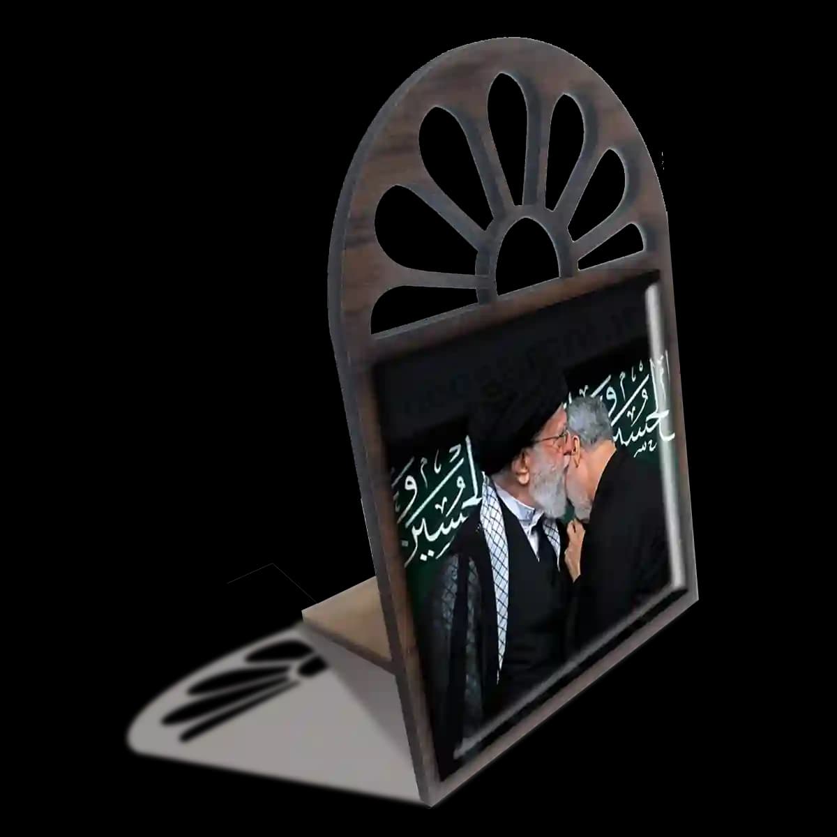 تندیس کاشی پنجره ای رهبری و حاج قاسم مدل 2ZG49 — تصویر ۴