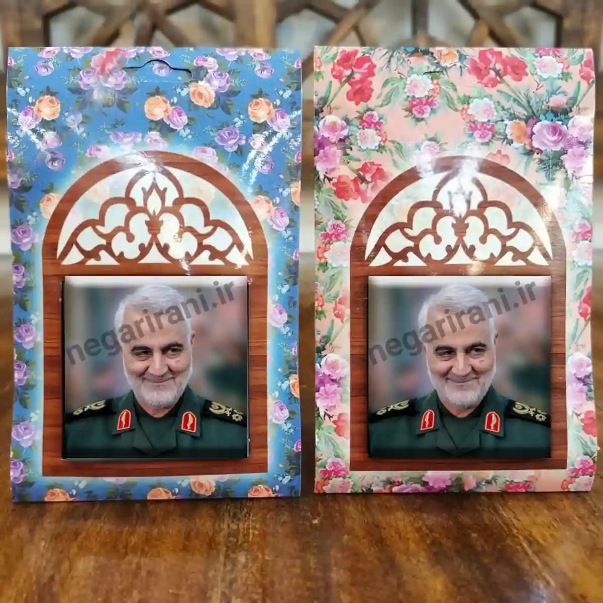 تندیس کاشی پنجره ای شهید سلیمانی مدل 2ZG47 — تصویر ۵