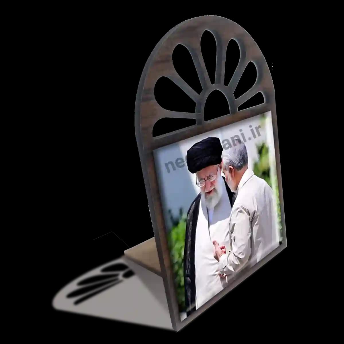 تندیس کاشی پنجره ای رهبری و حاج قاسم مدل 2ZG34 — تصویر ۴