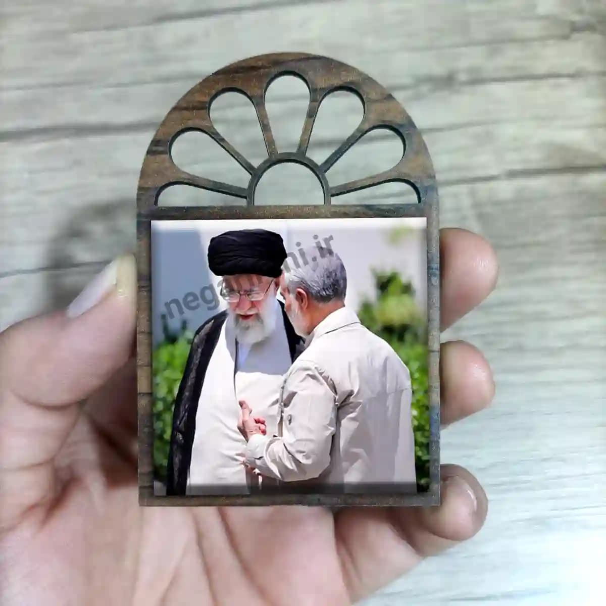 تندیس کاشی پنجره ای رهبری و حاج قاسم مدل 2ZG34 — تصویر ۳