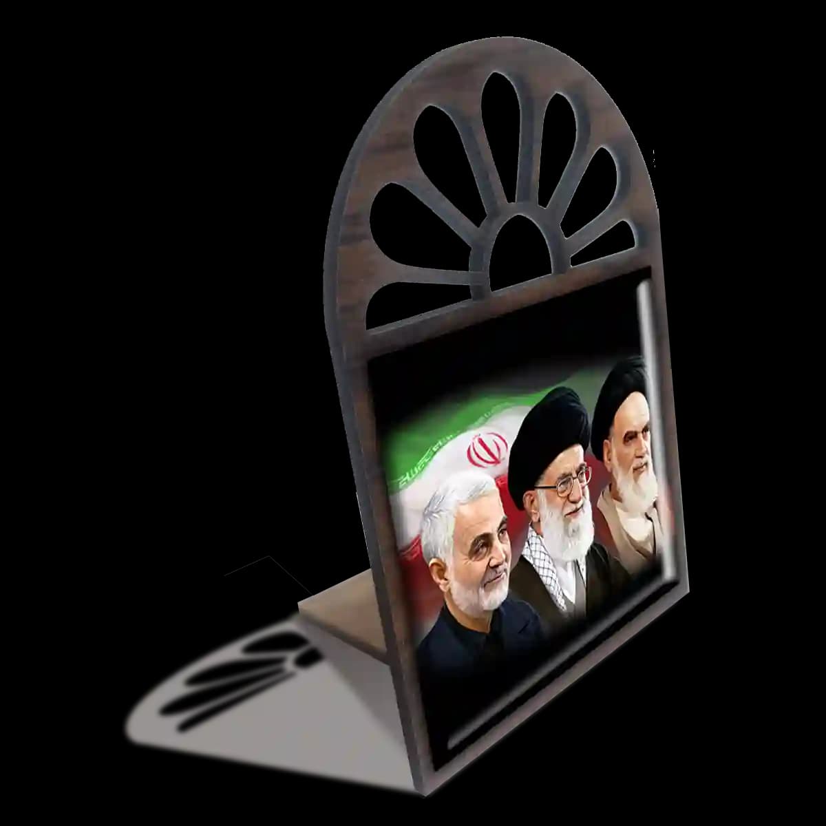 تندیس کاشی پنجره ای رهبر و امام و حاج قاسم مدل 2ZG22 — تصویر ۴