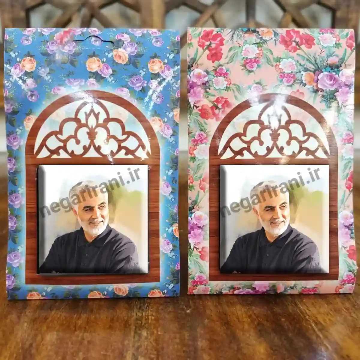 تندیس کاشی پنجره ای نقاشی حاج قاسم مدل 2ZG16 — تصویر ۵