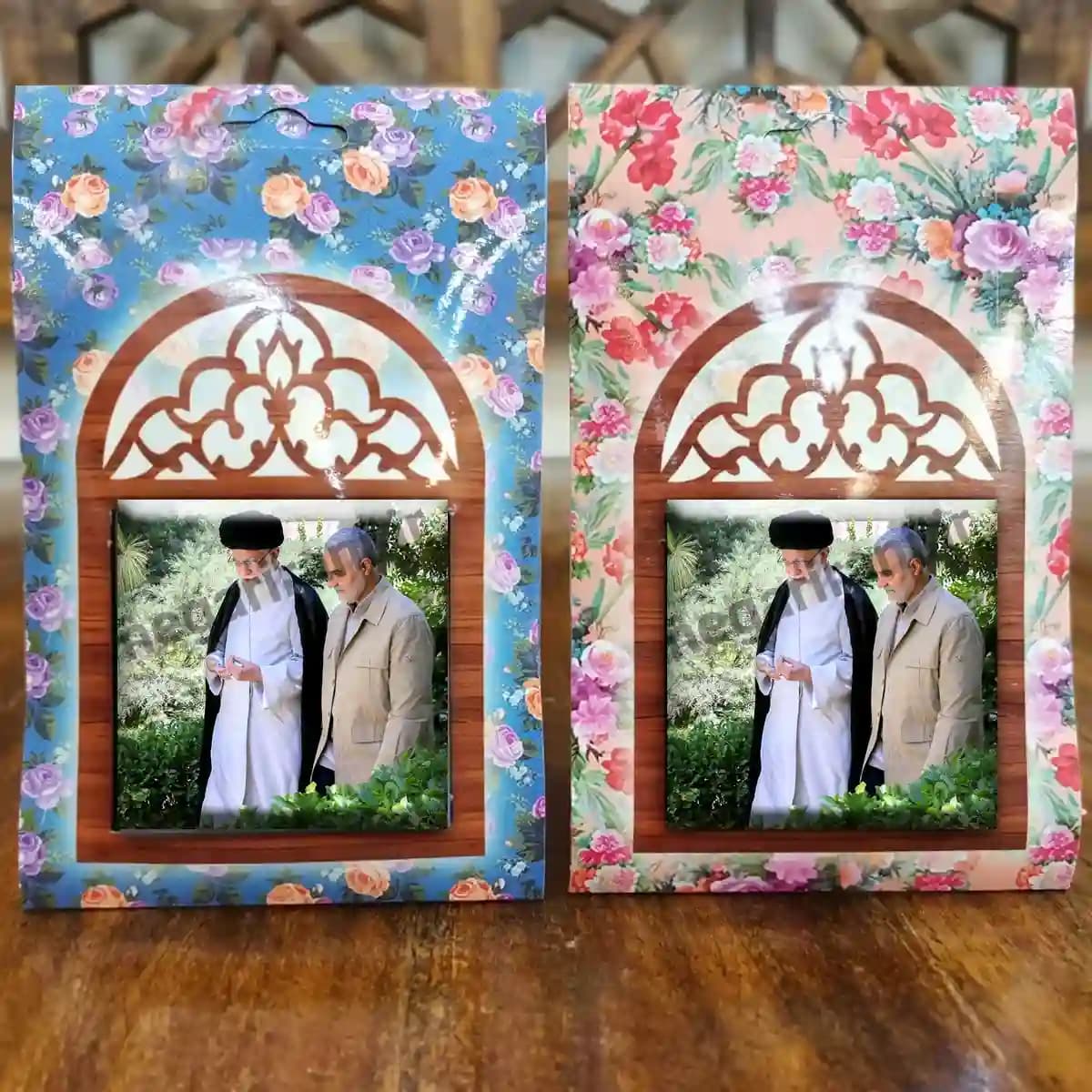 تندیس کاشی پنجره ای امام رهبری و حاج قاسم مدل 2ZG14 — تصویر ۵