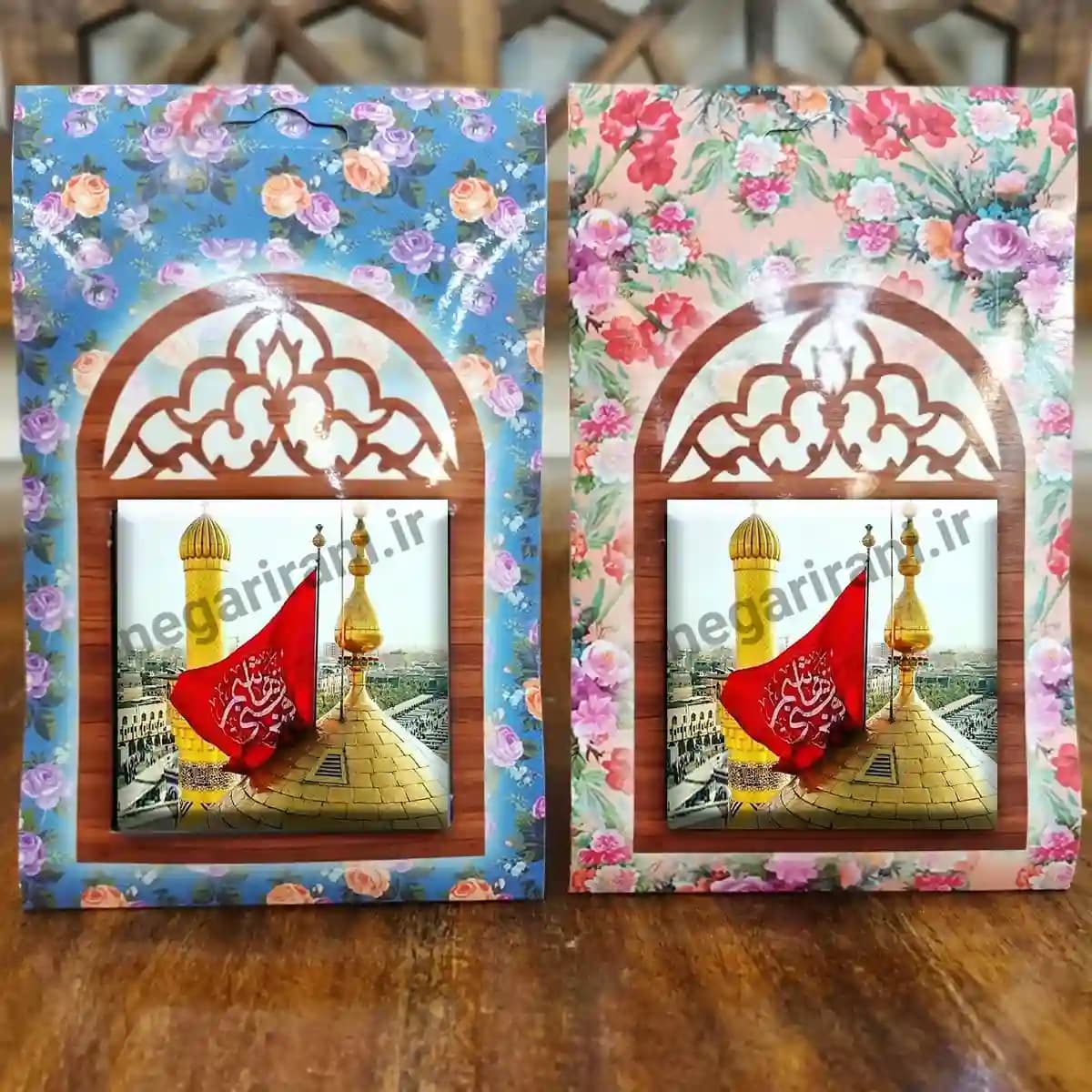 تندیس کاشی پنجره ای حرم حضرت عباس (ع) مدل 2X 7 — تصویر ۵