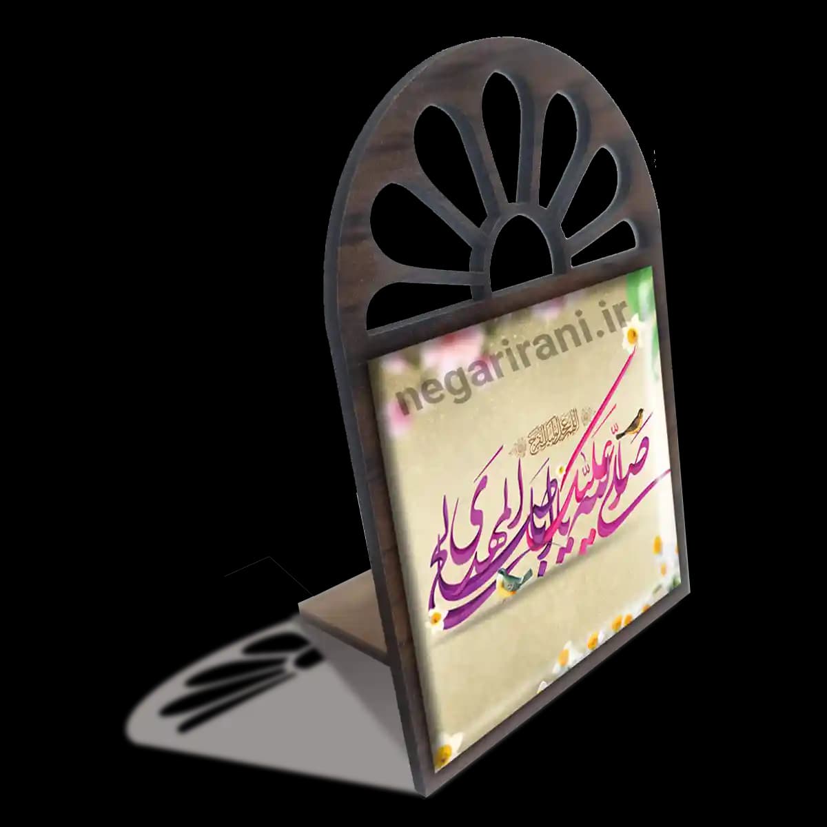 تندیس کاشی پنجره ای صلی الله علیک یا اباصالح المهدی مدل 2O 37 — تصویر ۴