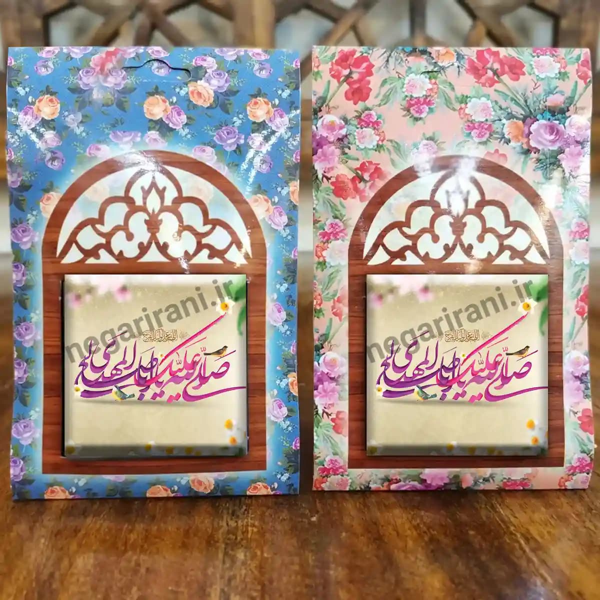 تندیس کاشی پنجره ای صلی الله علیک یا اباصالح المهدی مدل 2O 37 — تصویر ۵