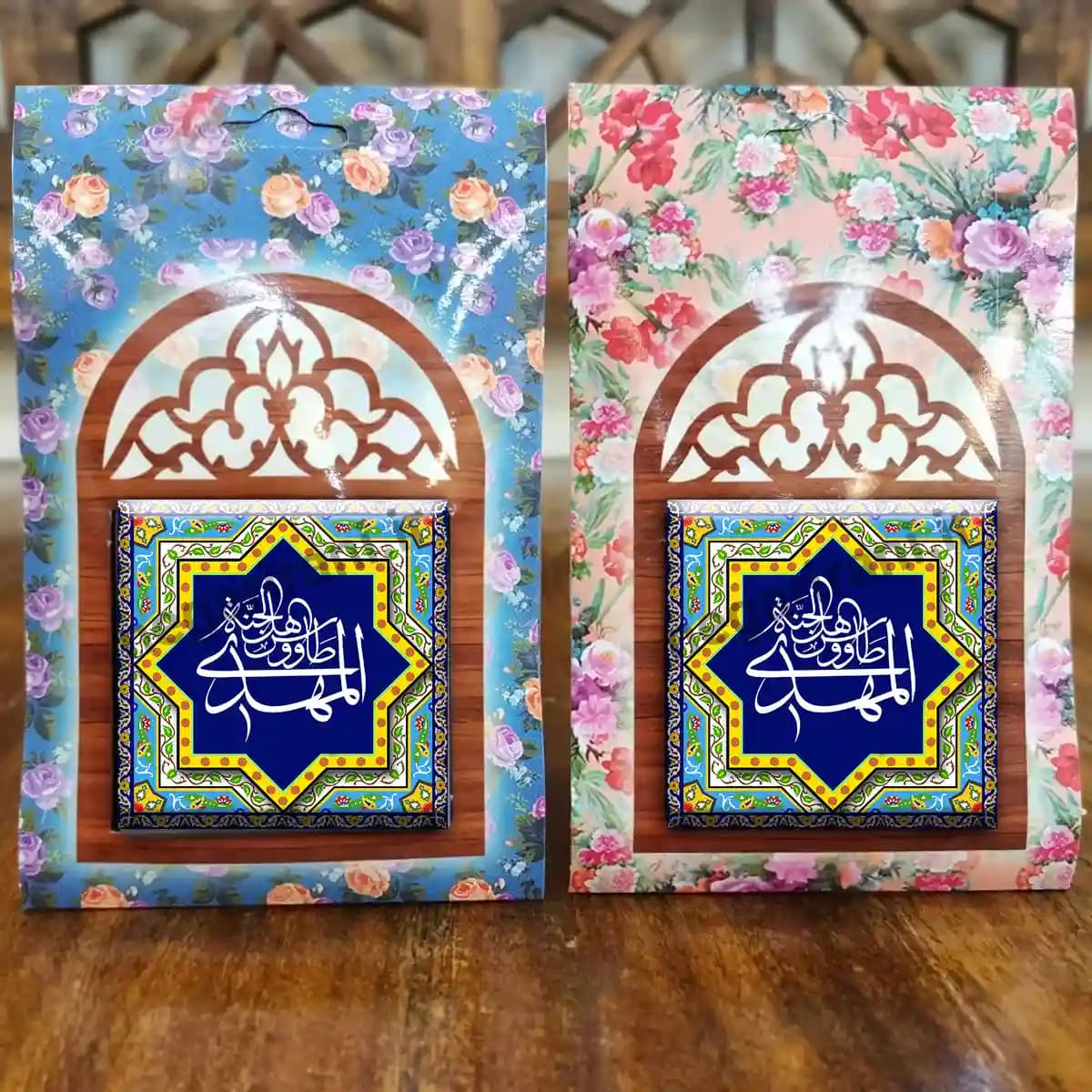 تندیس کاشی پنجره ای المهدی طاووس اهل الجنه مدل 2O 14 — تصویر ۵