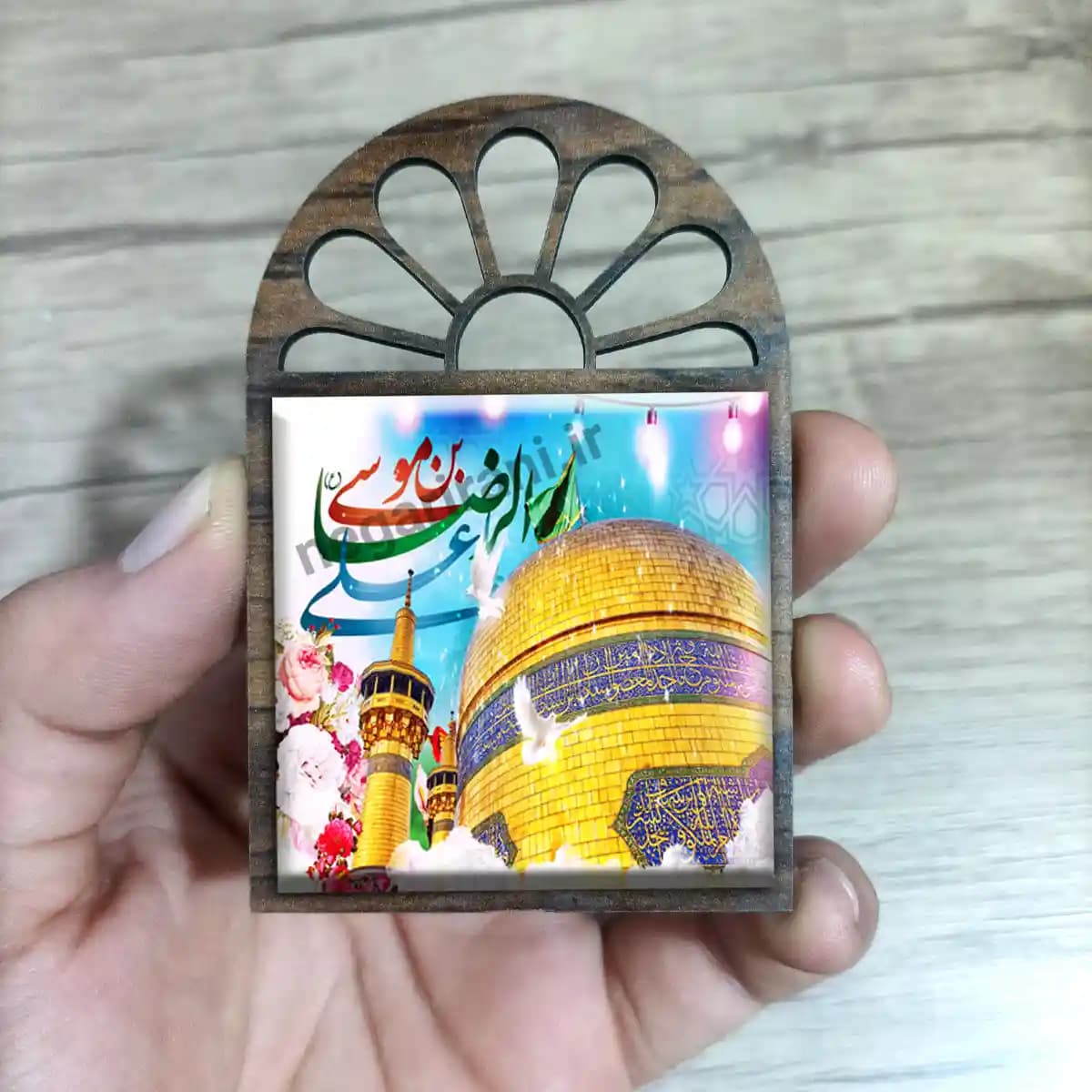 تندیس کاشی پنجره ای گنبد امام رضا (ع) مدل 2K 4 — تصویر ۳