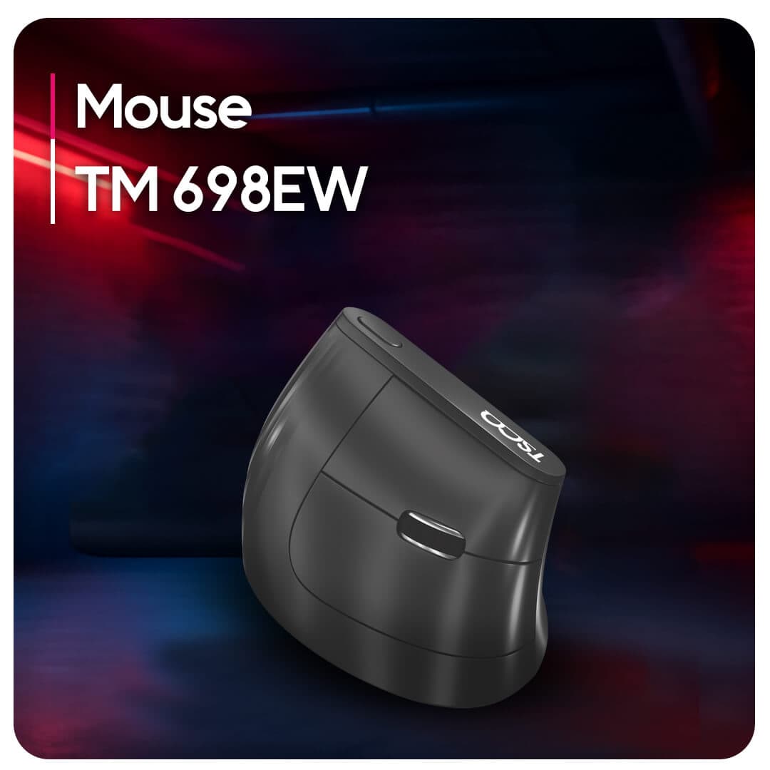 ماوس بی سیم تسکو مدل TM 698EW، قابلیت اتصال با دانگل USB، دارای 6 کلید، دقت 1600 DPI، حسگر اپتیکال، وزن 102 گرم — تصویر ۴