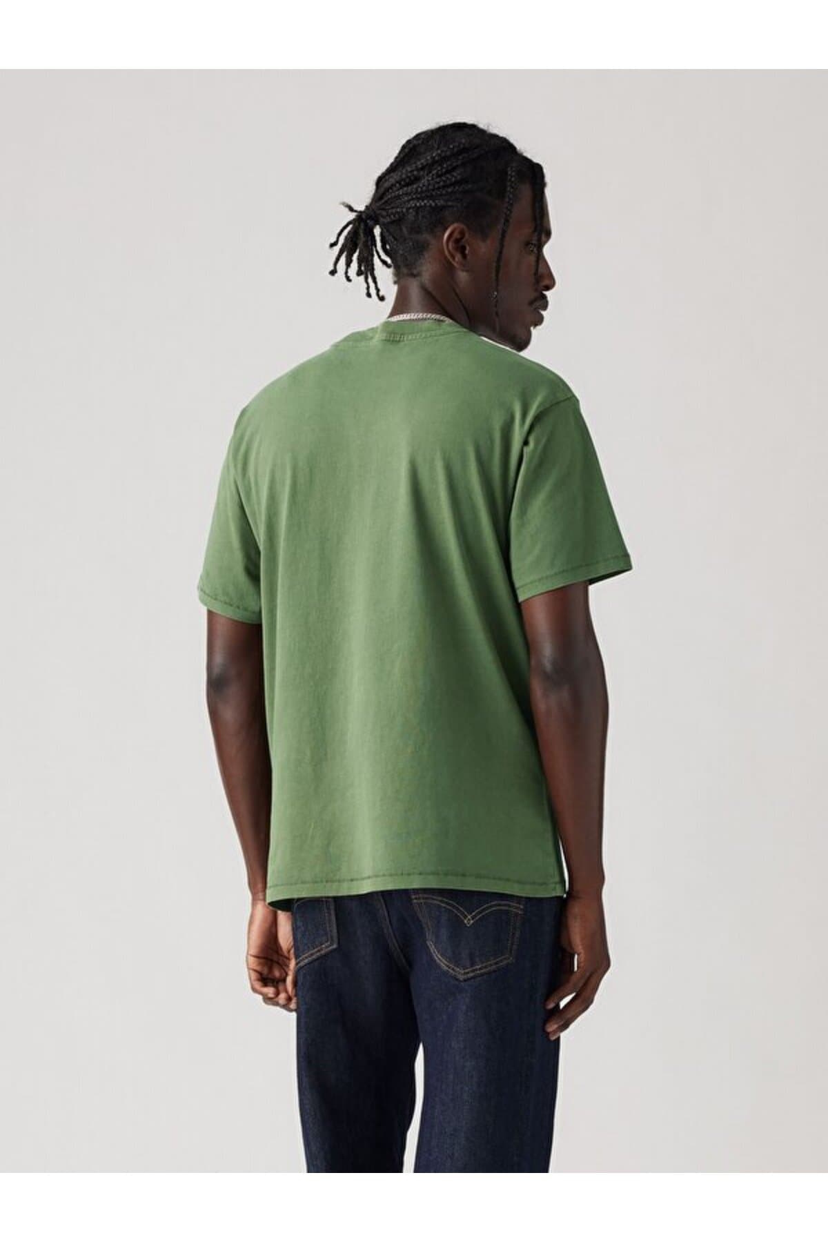 تی شرت لیوایز مردانه پنبه ای آبی راسته Regular/رگولار بیسیک Daily/روزانه | Levi’s A063701370 PK — تصویر ۲