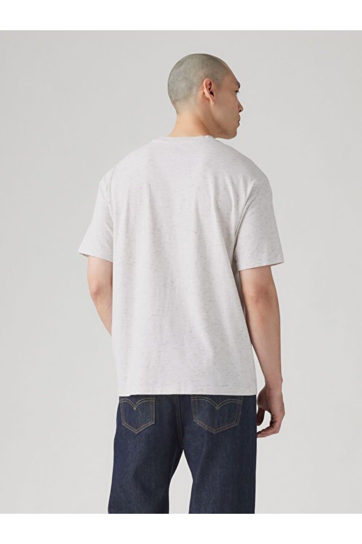 تی شرت لیوایز مردانه پنبه ای آبی راسته Regular/رگولار بیسیک کژوال/روزمره | Levi’s A063701420 PK — تصویر ۲