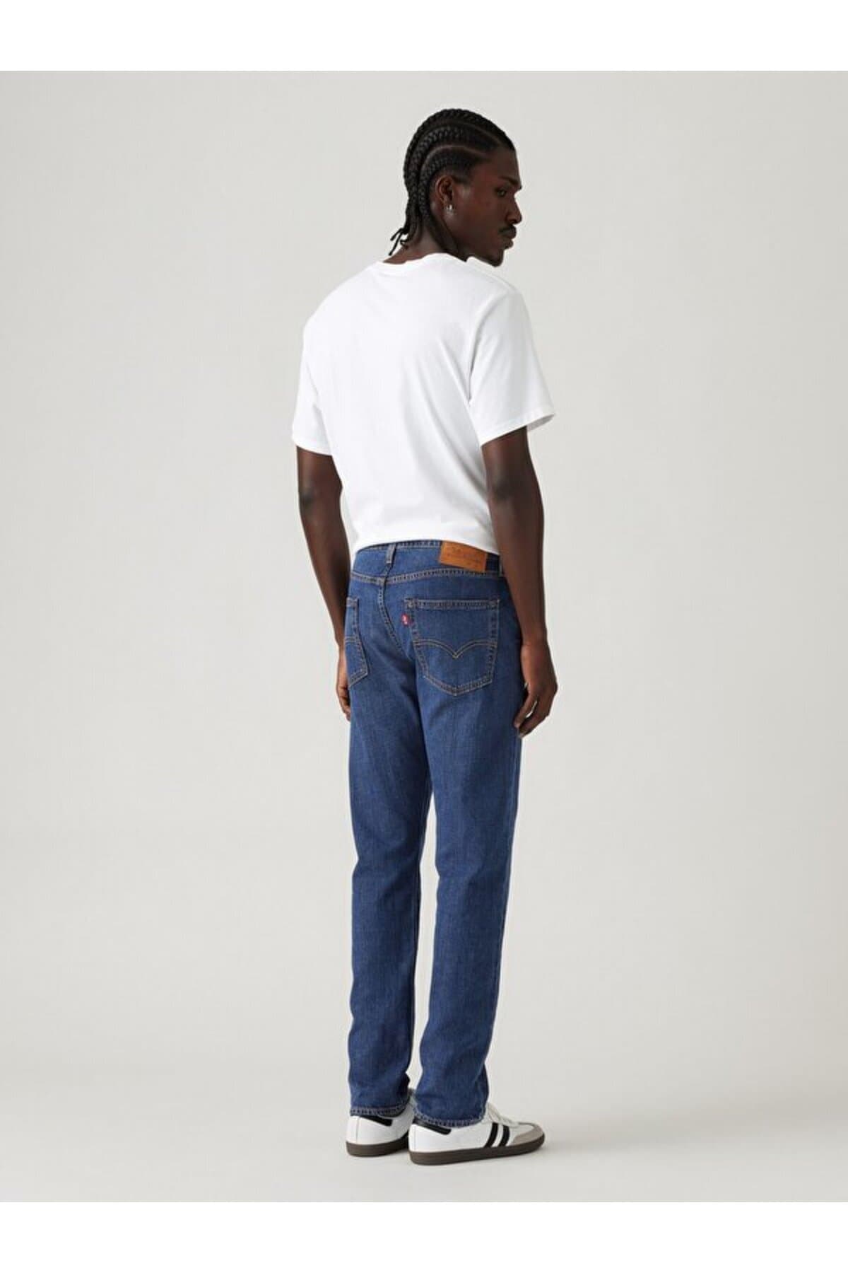 شلوار جین لیوایز مردانه الاستان آبی سرمه ای راسته Slim Fit/اسلیم فیت فاق نرمال Slim/اسلیم فیت کژوال/روزمره | Levi’s 451161360 PK — تصویر ۳