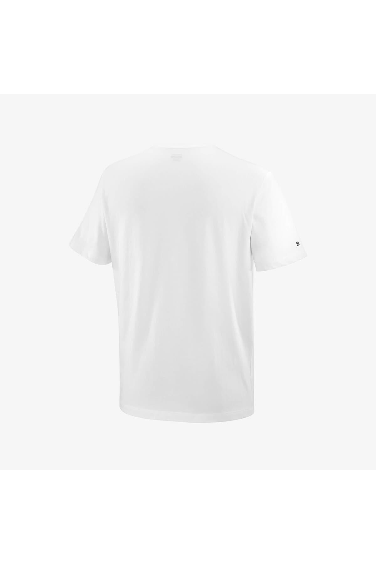 تی شرت ورزشی سالومون مردانه پارچه سفید راسته بیسیک اسپرت | Salomon LC2535200 TR — تصویر ۲