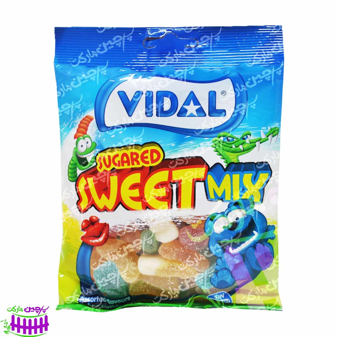 پاستیل شکری میکس ( بدون گلوتن ) 100 گرم ویدال – vidal