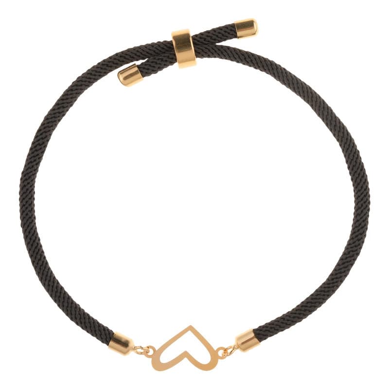 دستبند طلا 18 عیار دخترانه وی وی گلد گالری مدل قلب کد GRS2218