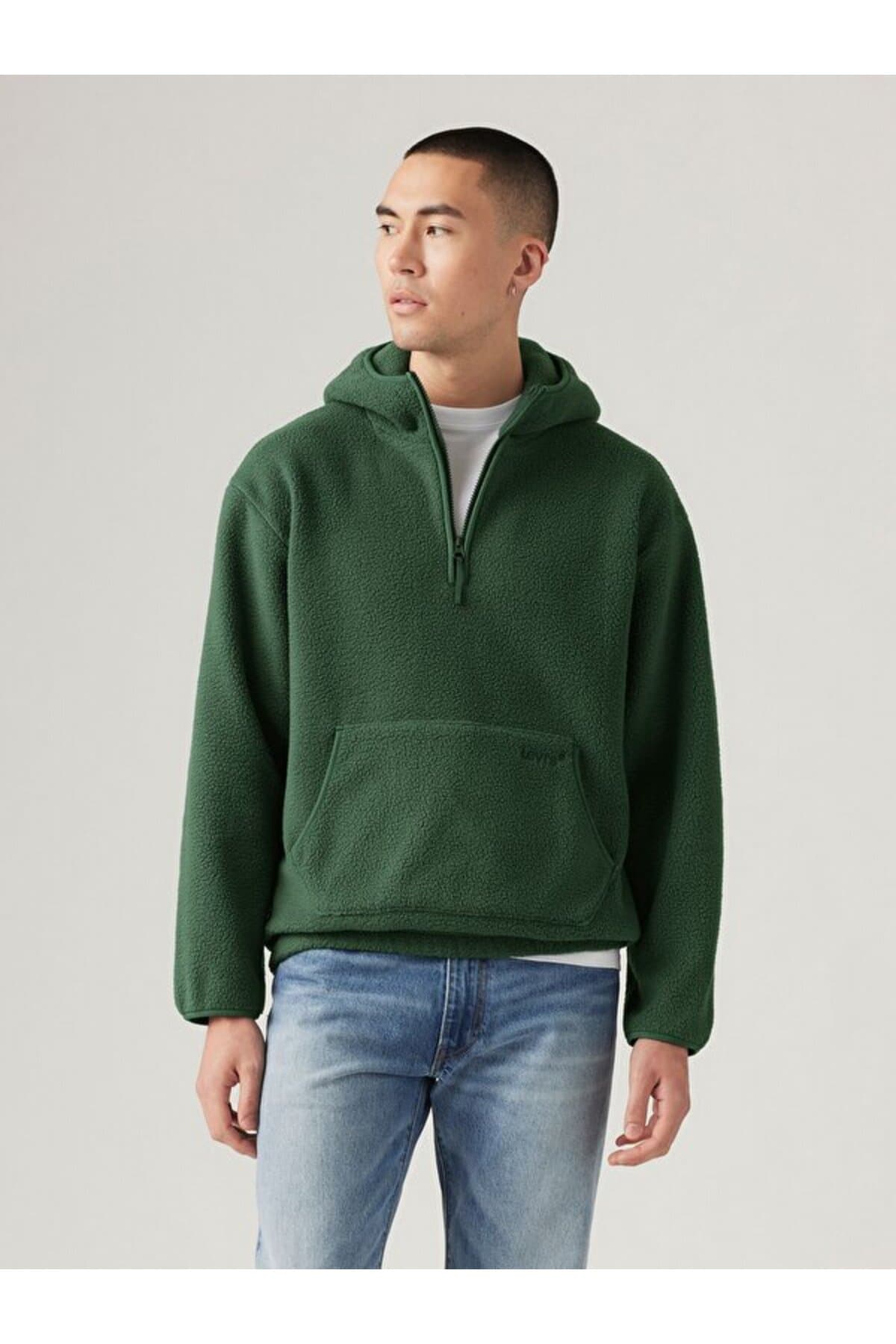 سویشرت لیوایز مردانه پلی استر سبز راسته Regular/رگولار بیسیک کژوال/روزمره | Levi’s A861100020 UM