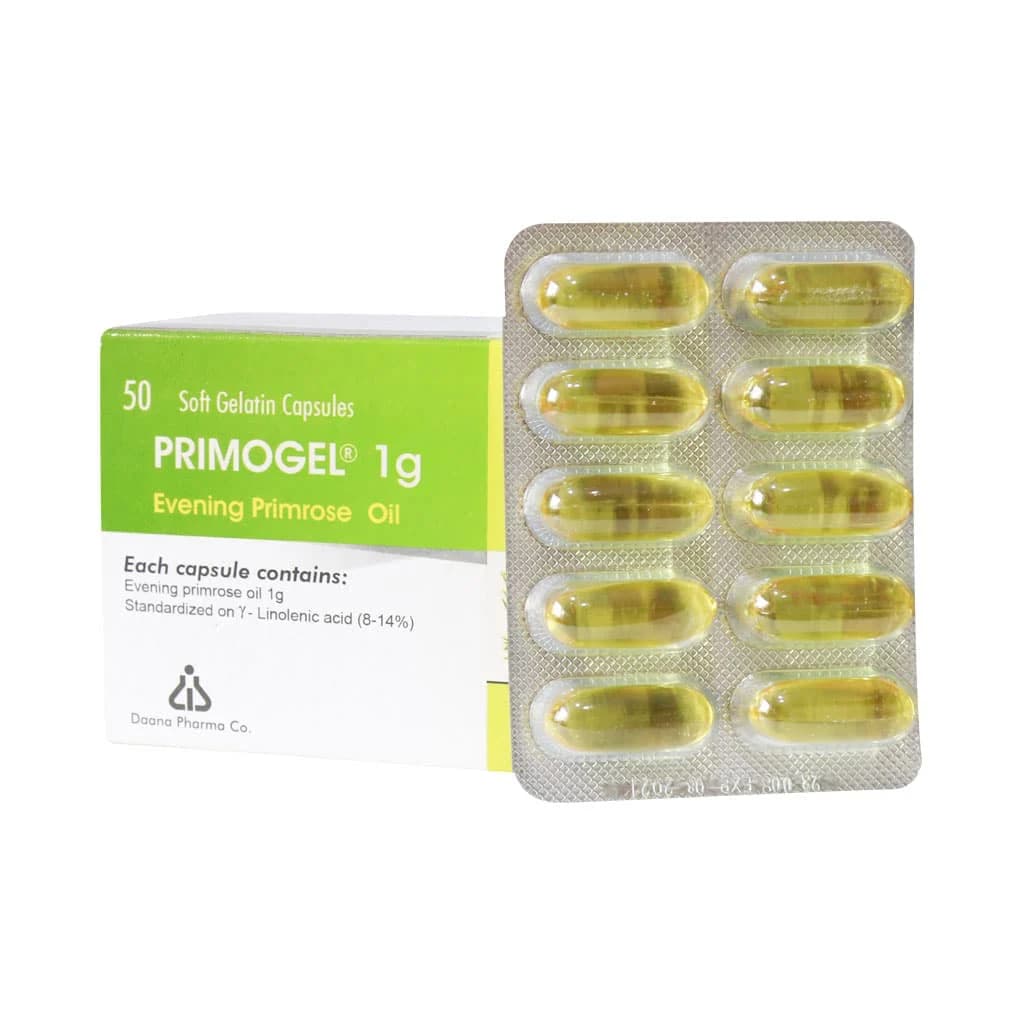 کپسول ژلاتینی پریموژل 1 گرم دانا | 50 عددی