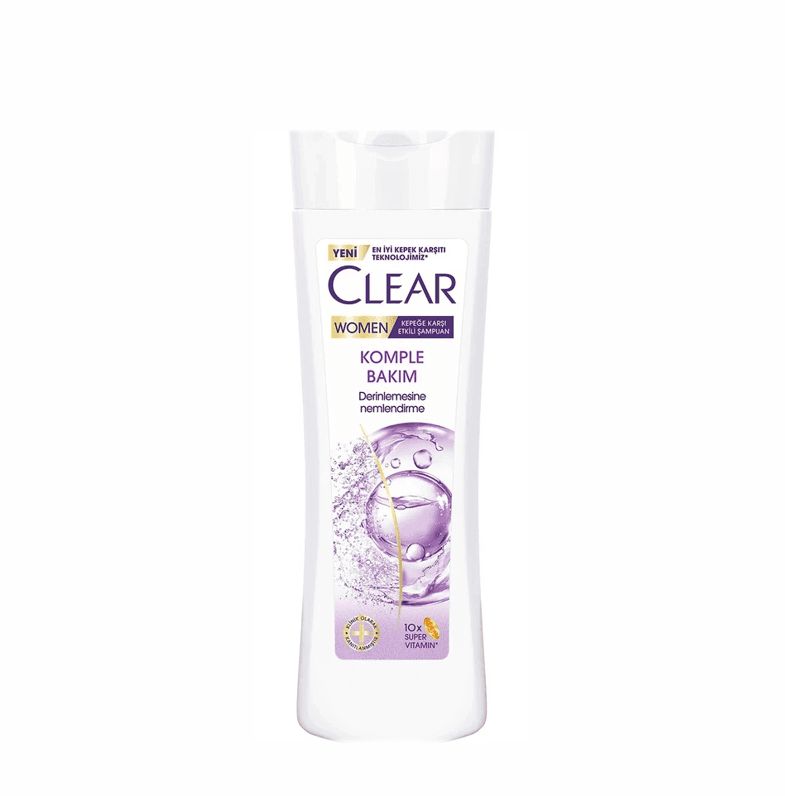 شامپو مو زنانه کلیر CLEAR مدل KOMPLE BAKIM (بنفش) حجم 350 میلی