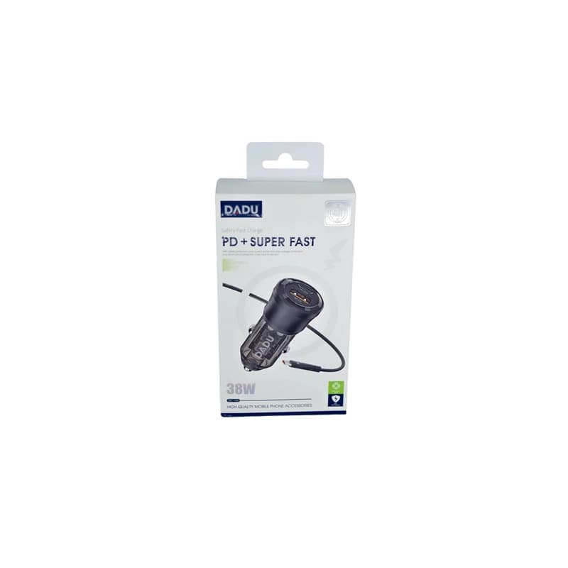 شارژر فندکی فست با کابل تایپ سی DADU DC-158 38W